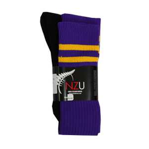 Golden Sands School Sport Sock Purple/2 Gold Bands